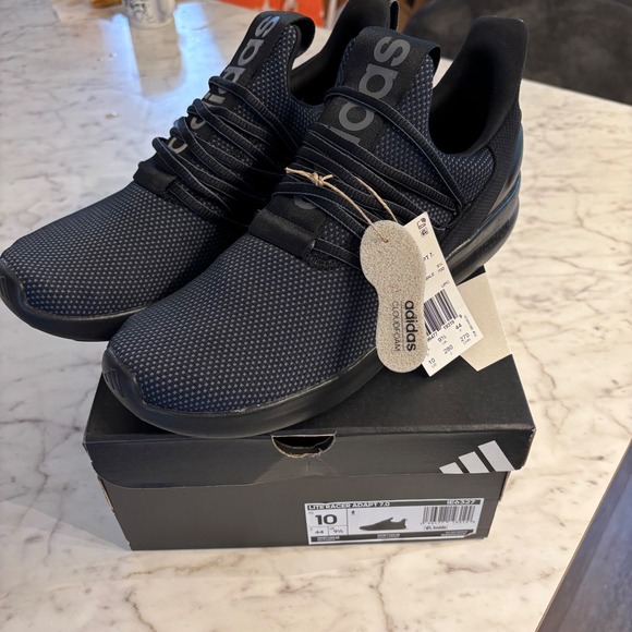 adidas Other - Adidas Lite Racer Adapt 7.0 Mens Sneakers Black Grey Slip On IE6327 Size 10 NEW